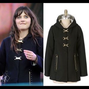Anthropologie Black Toggle Coat